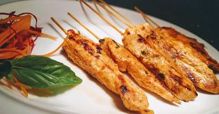 라마이 사테 꼬치 골목 간식